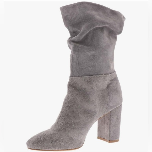 Chinese Laundry Bootie Women's 8 Gray Kipper Split Suede Slouchy Pull on - Picture 10 of 11